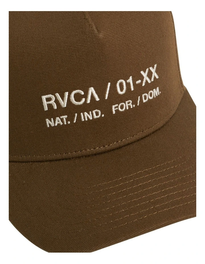 Circa Pinched Snapback Cap in Brown image 3