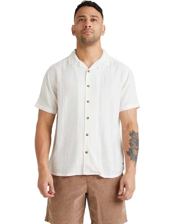 Beat Stripe Shirt in Cloud White image 1