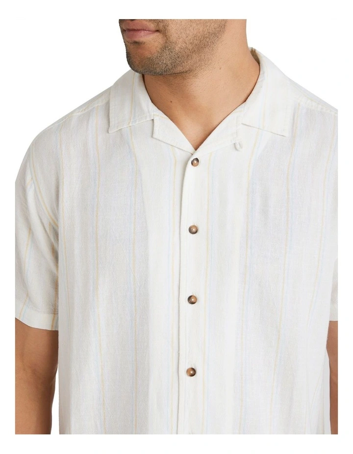 Beat Stripe Shirt in Cloud White image 4
