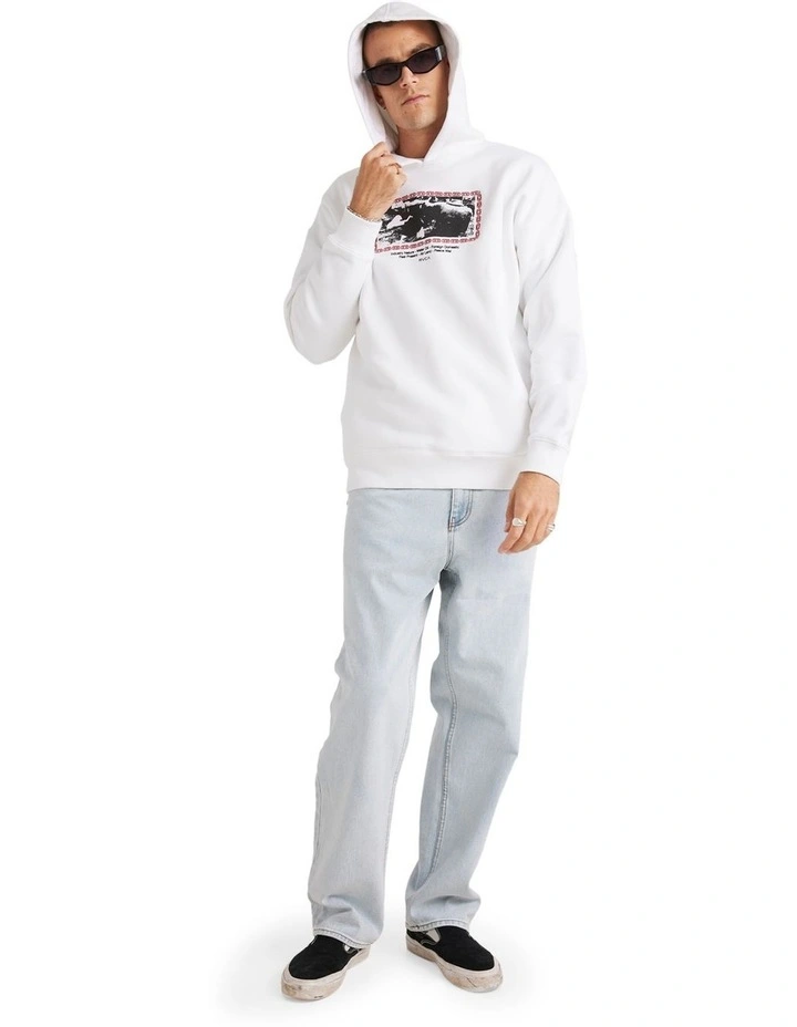 In The Ring Pull Over Hoodie in White image 5