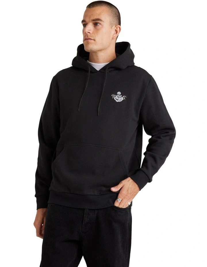 Charmer Pull Over Hoodie in Black image 1