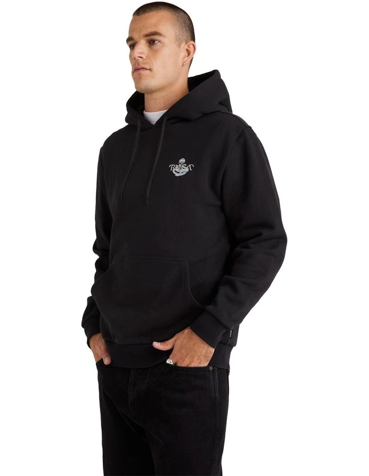 Charmer Pull Over Hoodie in Black image 3