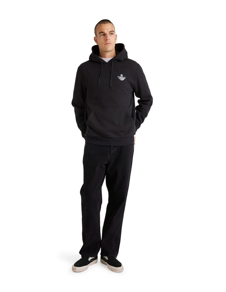 Charmer Pull Over Hoodie in Black image 5