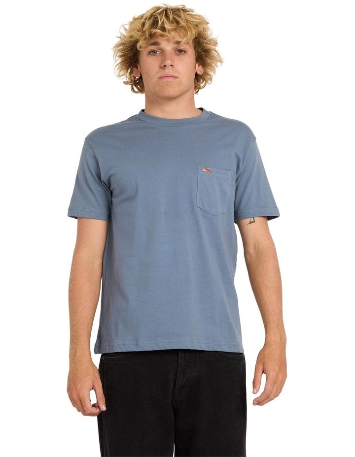 La Eye Swirl Pocket T-shirt in Blue image 1