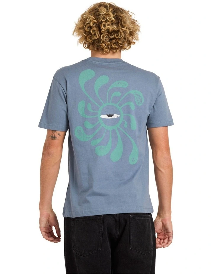 La Eye Swirl Pocket T-shirt in Blue image 2