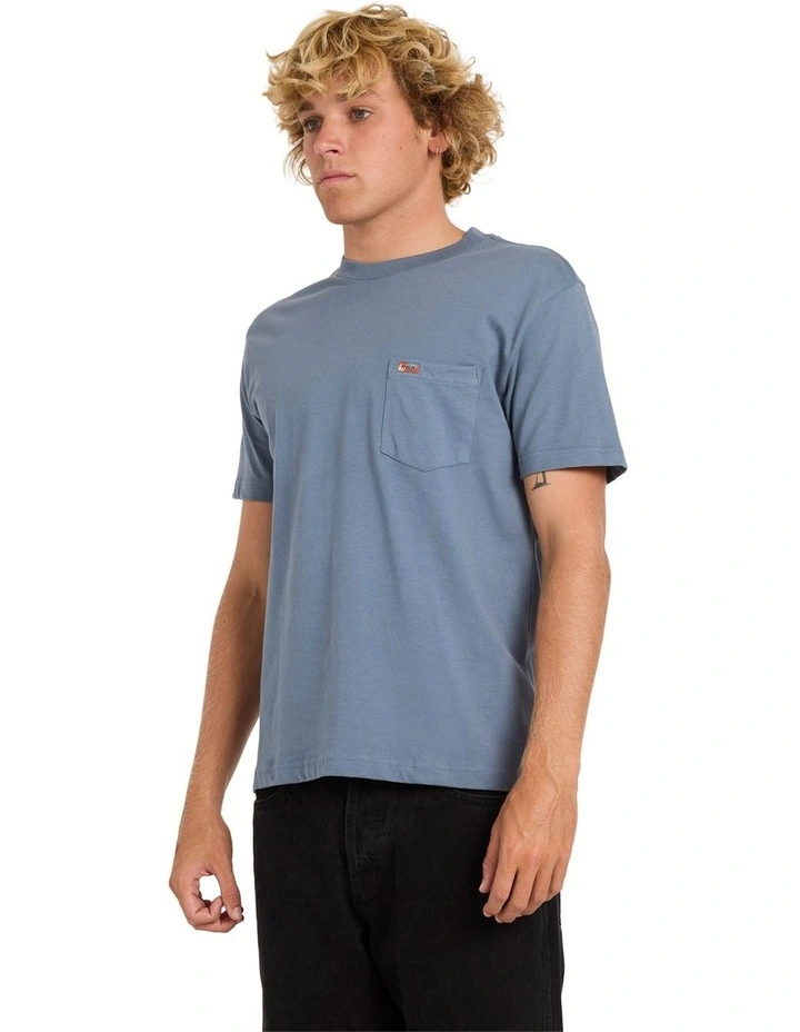 La Eye Swirl Pocket T-shirt in Blue image 3