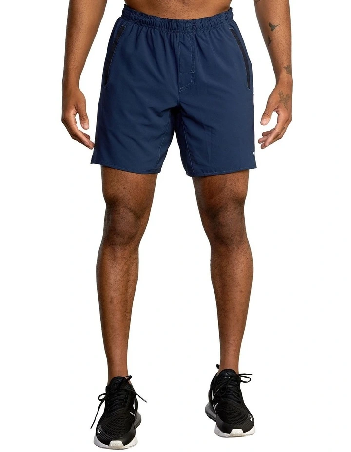Yogger Stretch Elastic Shorts 17" in Midnight image 1