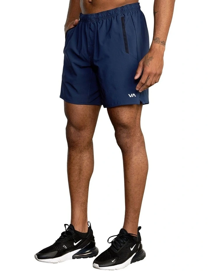 Yogger Stretch Elastic Shorts 17" in Midnight image 2