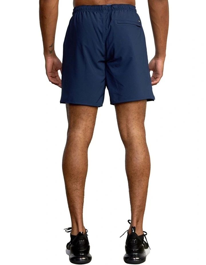 Yogger Stretch Elastic Shorts 17" in Midnight image 3