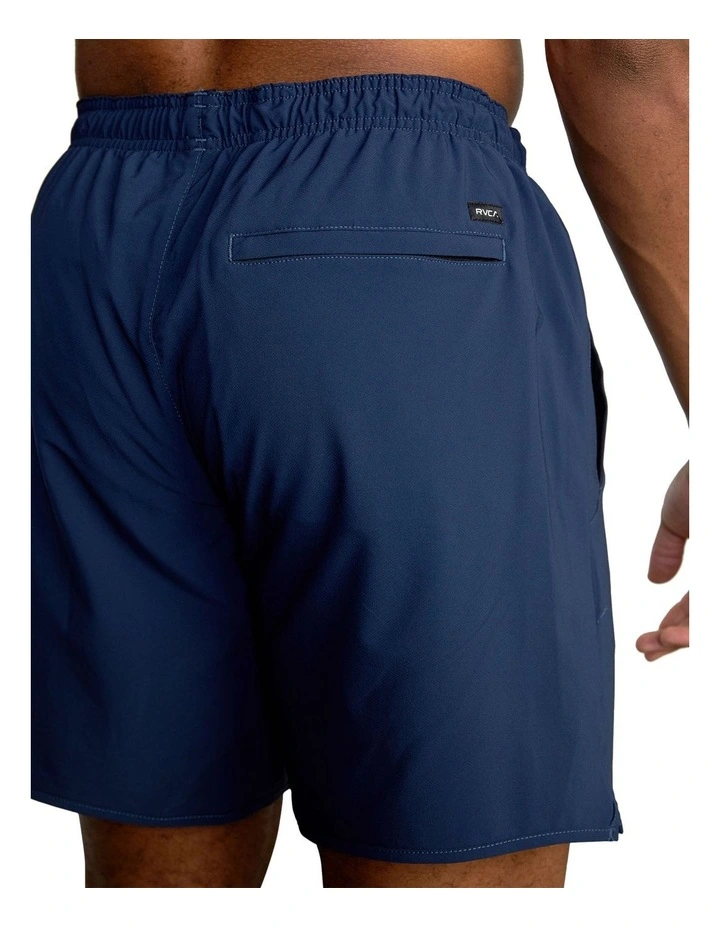 Yogger Stretch Elastic Shorts 17" in Midnight image 5