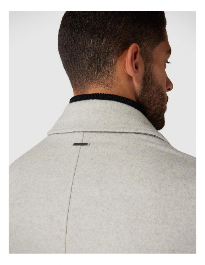 Wool-blend Harrington Jacket in Stone image 5