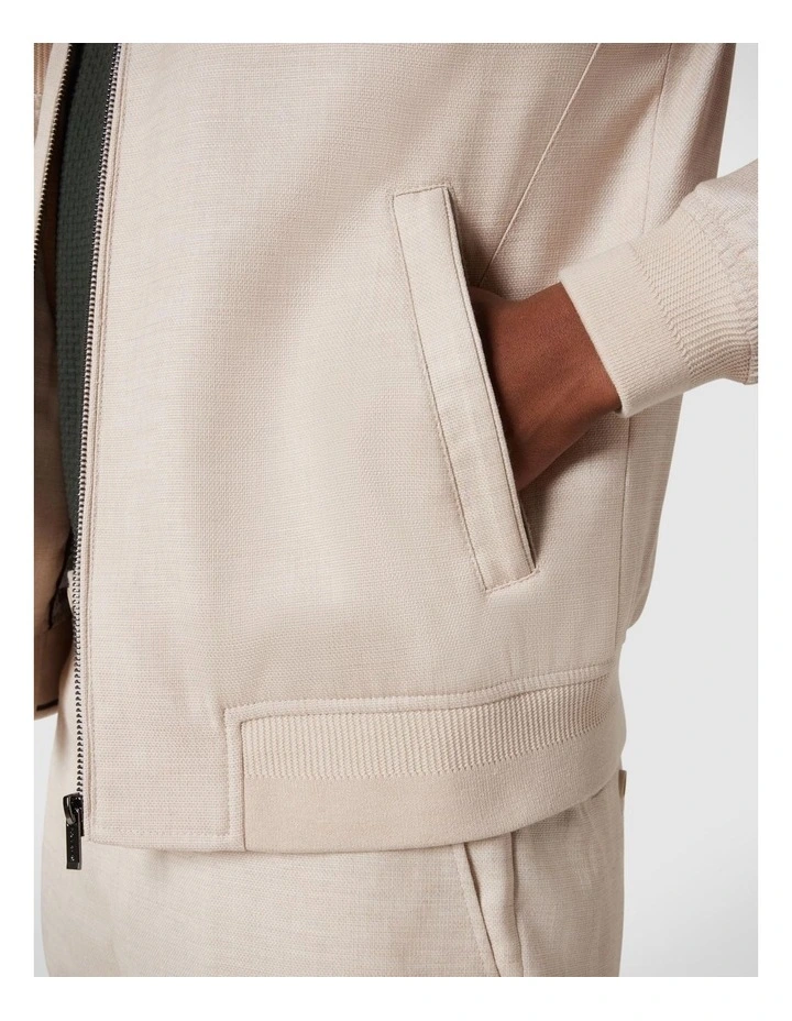 Tailored Bomber Jacket in Natural image 6