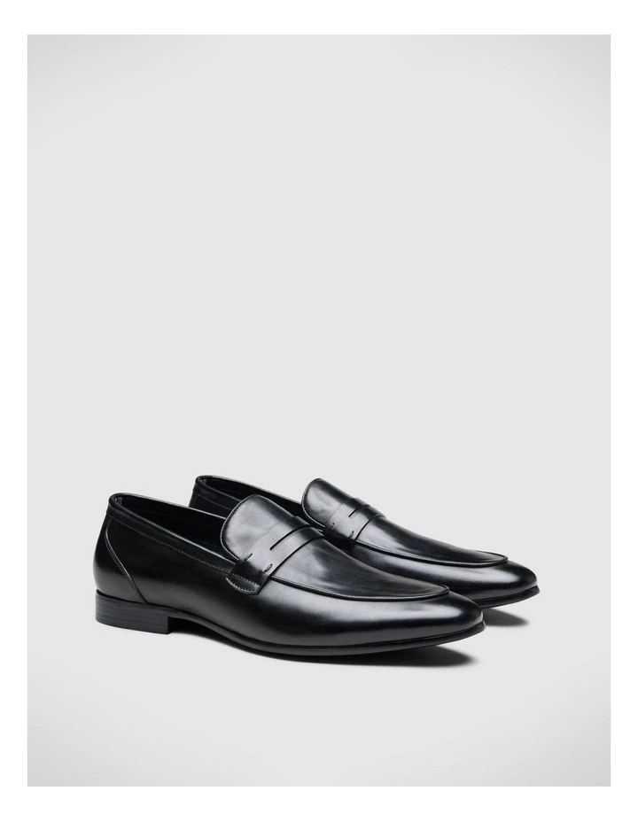 Leather Dress Loafer in Black image 1