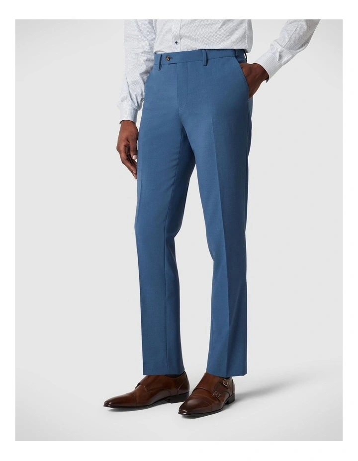 Slim Stretch Wool Blend Tailored Pant in Steel Blue image 1