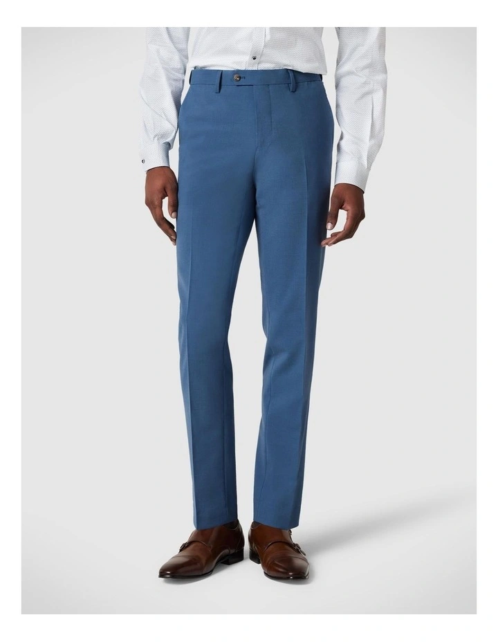 Slim Stretch Wool Blend Tailored Pant in Steel Blue image 4
