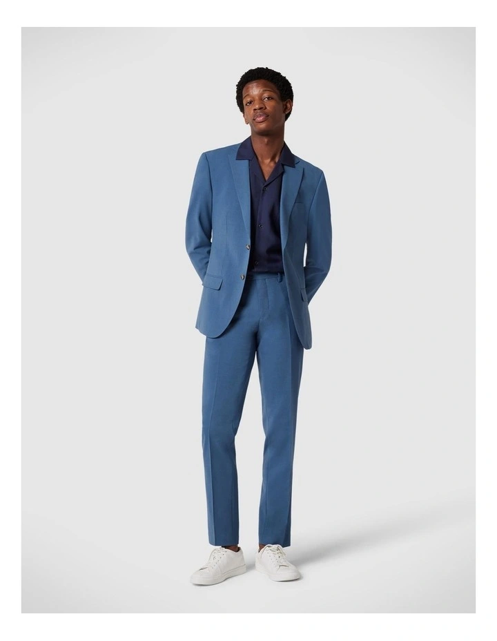 Regular Short Sleeve Plain Shirt in Navy image 3