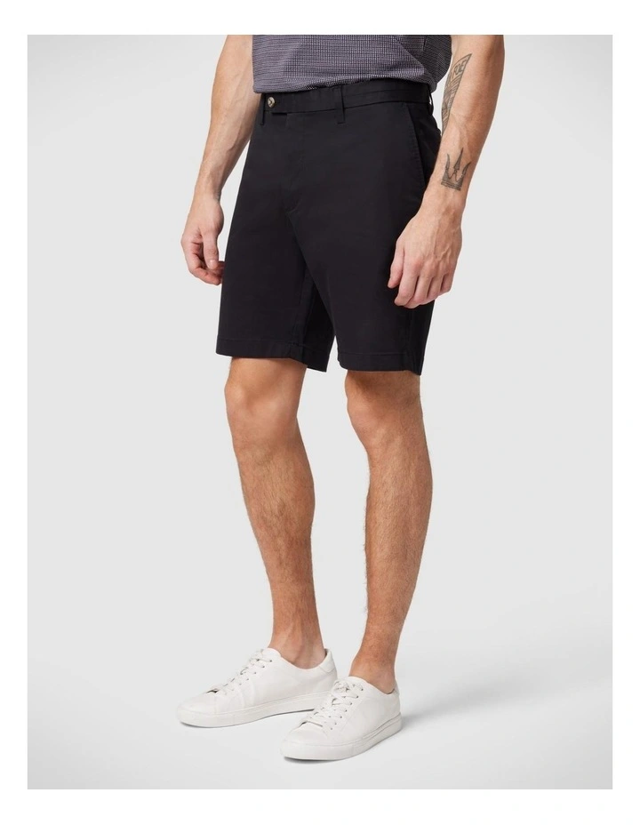Plain Chino Shorts in Black image 3