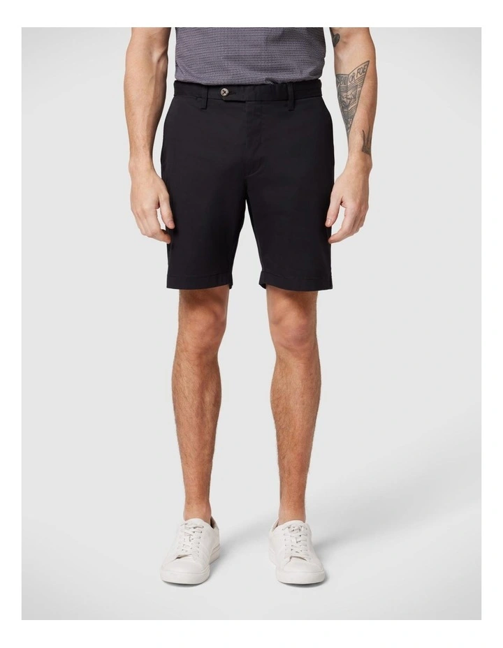Plain Chino Shorts in Black image 5