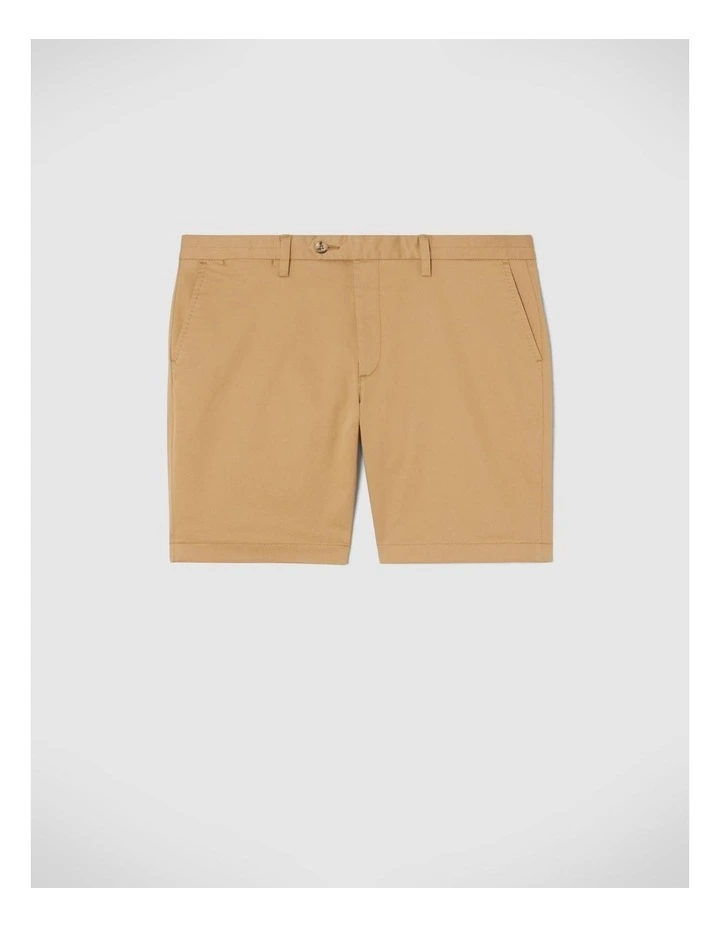 Plain Chino Shorts in Camel image 2