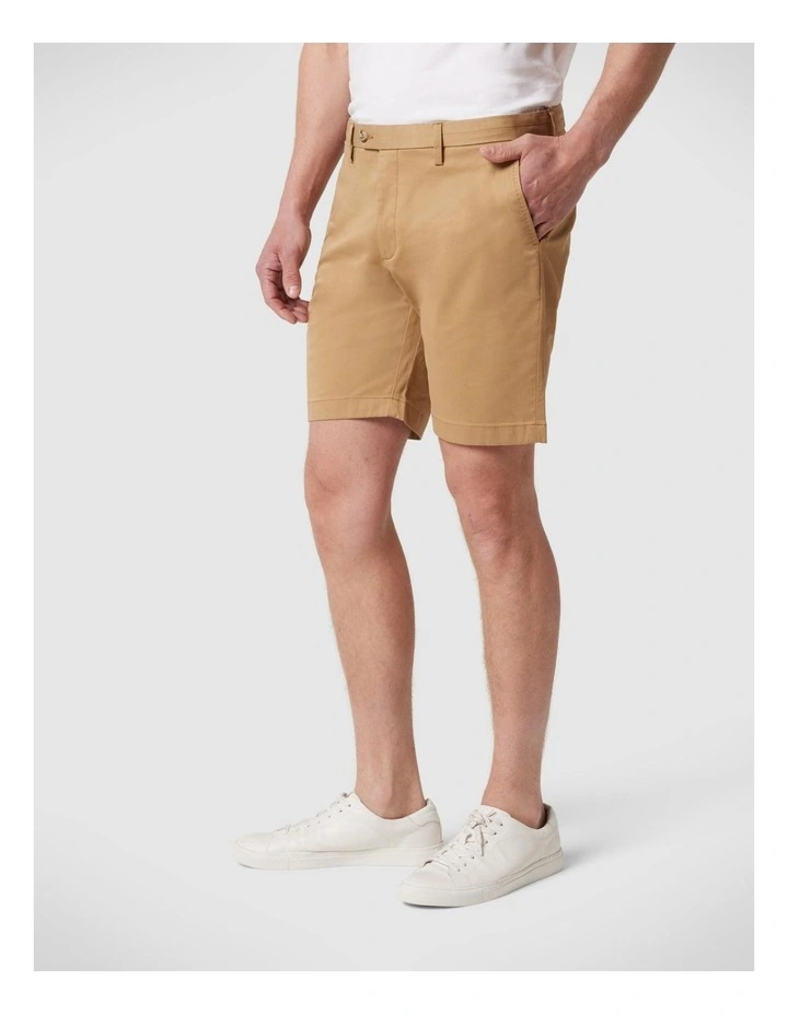 Plain Chino Shorts in Camel image 4