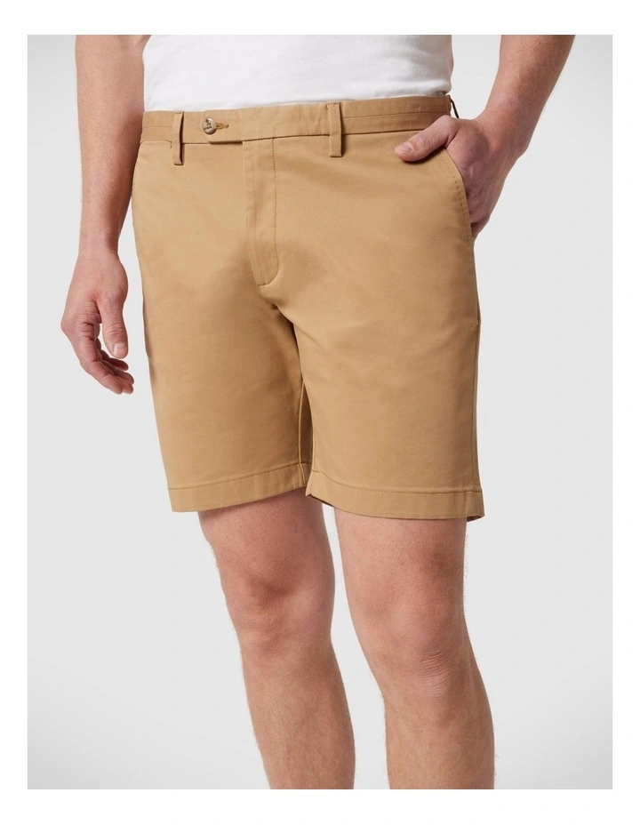 Plain Chino Shorts in Camel image 5