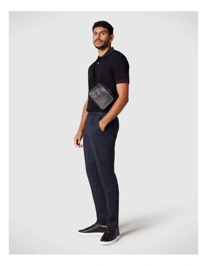 Jacquard Texture Polo Shirt in Black image 4