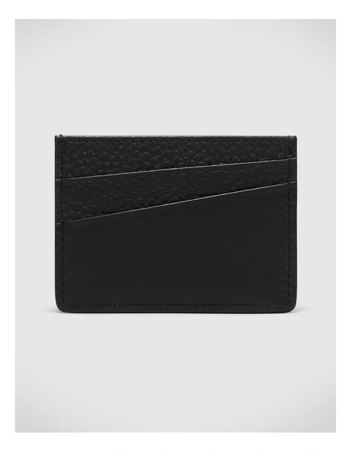 Leather Card Holder in Black image 2