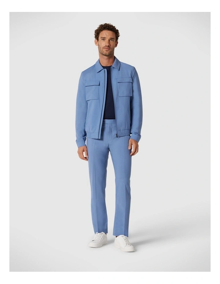 Wool Blend Tailored Pant in Slate Blue image 3