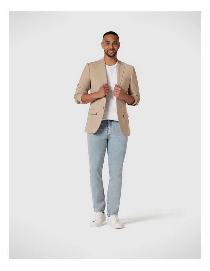 Slim Stretch 5 Pocket Denim Jeans in Light Wash image 3