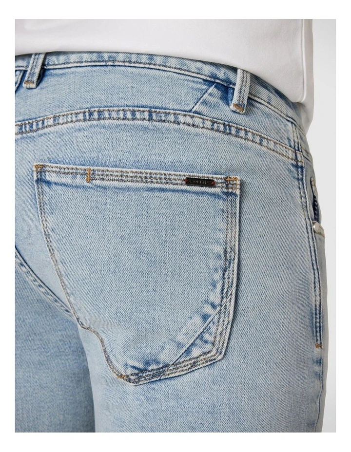 Slim Stretch 5 Pocket Denim Jeans in Light Wash image 4