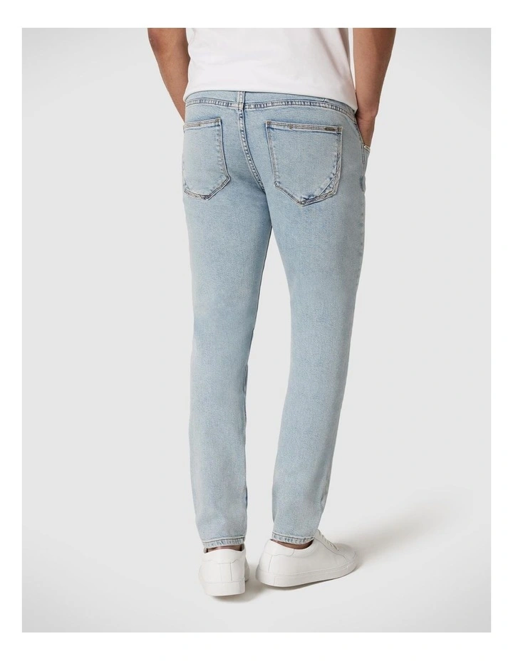 Slim Stretch 5 Pocket Denim Jeans in Light Wash image 6
