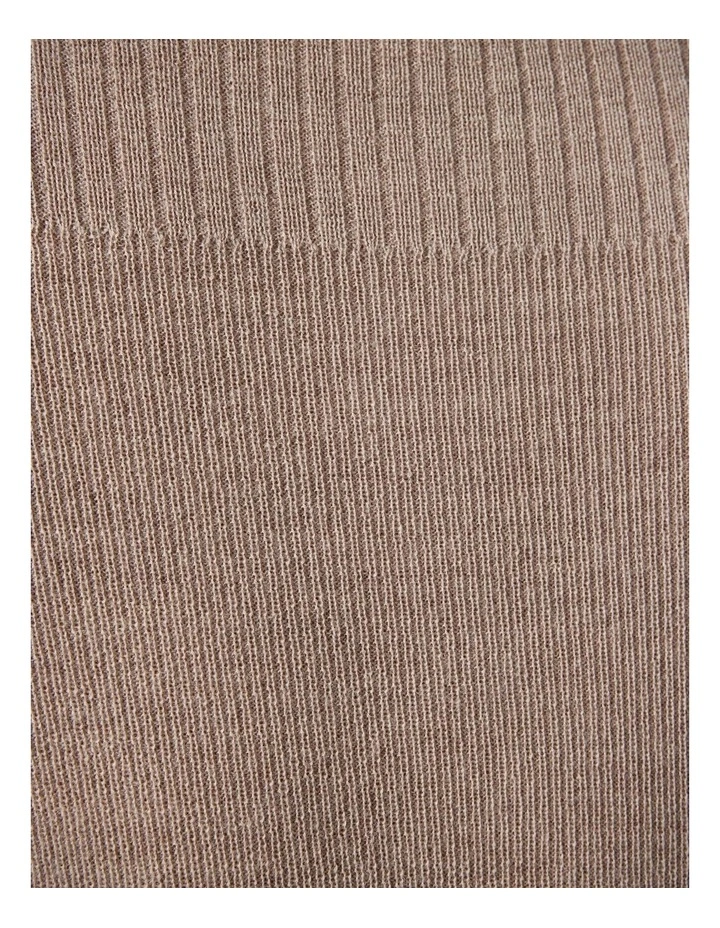 Knitted Polo Shirt in Almond image 7