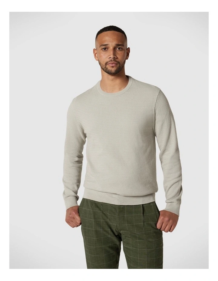 Classic Crew Neck Jumper in Light Sage image 1