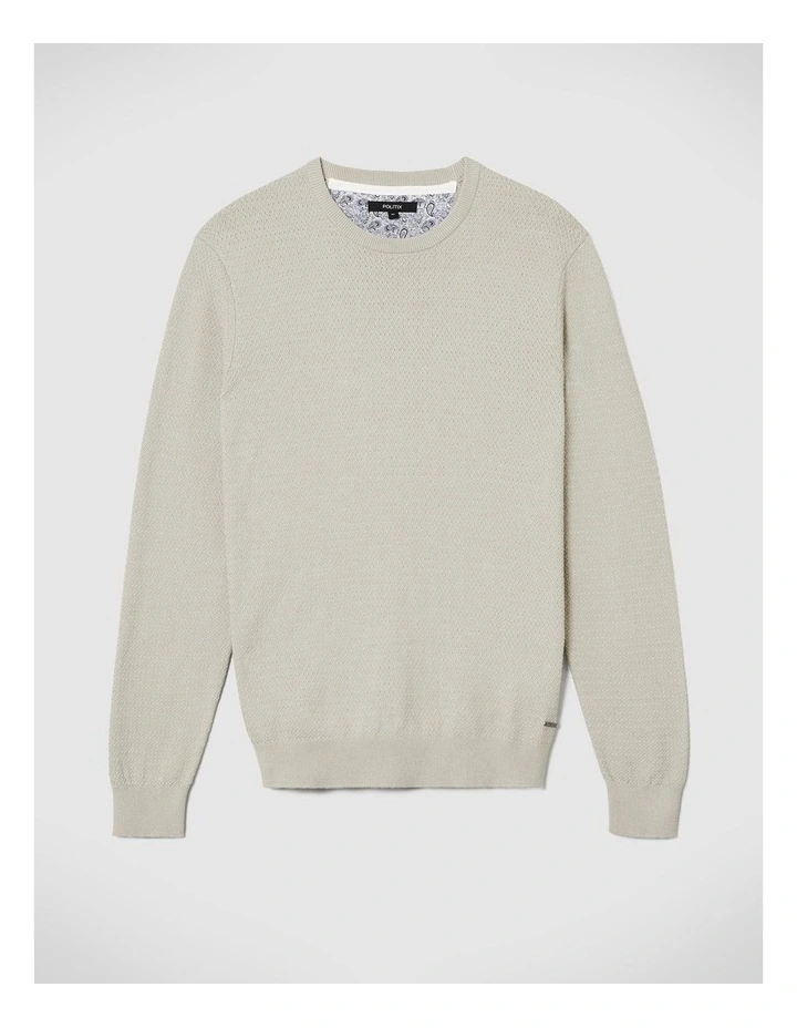 Classic Crew Neck Jumper in Light Sage image 2