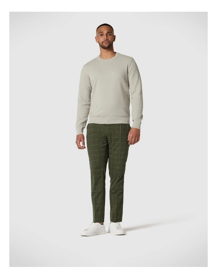 Classic Crew Neck Jumper in Light Sage image 3