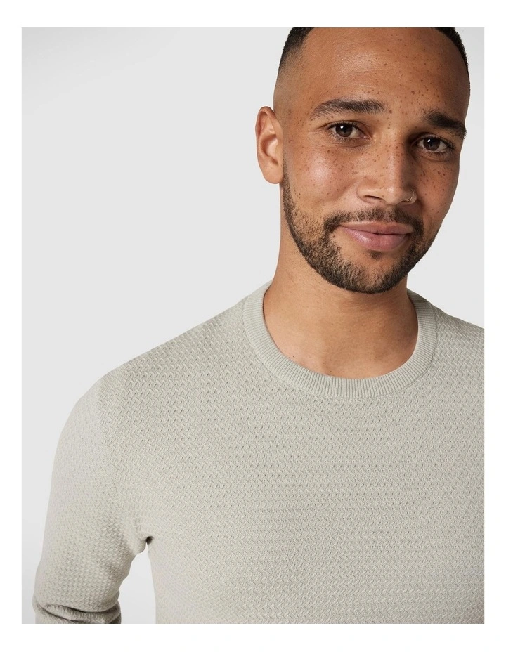 Classic Crew Neck Jumper in Light Sage image 4
