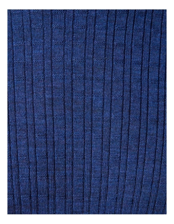 Merino Wool Long Sleeve Crew Knit in Denim image 7