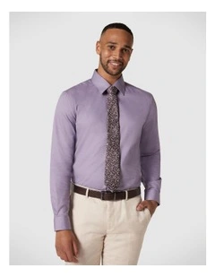 Regular Long Sleeve Dress Shirt in Mauve