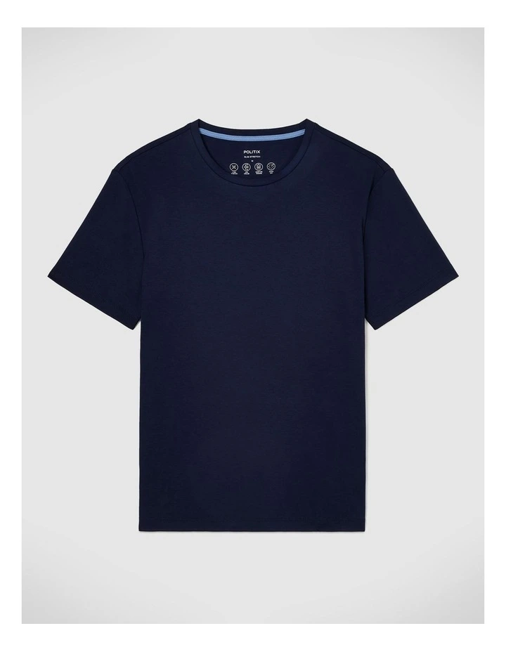 Slim Travel Tee in Navy image 2