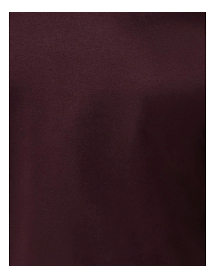 Mercerised Cotton Polo Shirt in Dark Burgundy image 7