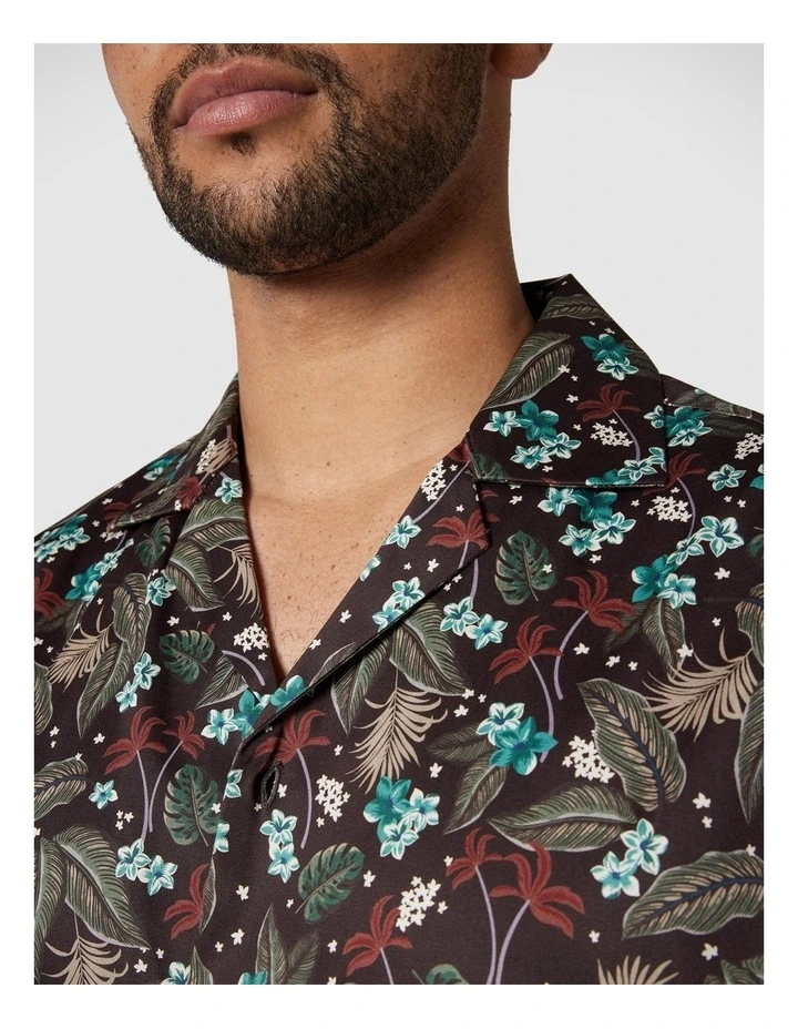 Regular Floral Print Short Sleeve Shirt in Multi image 4
