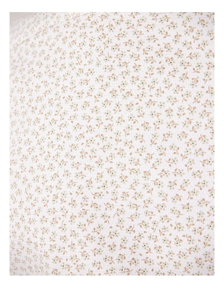Slim Stretch Micro Floral Long Sleeve Shirt in White/Sand image 7