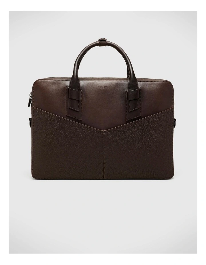Leather Briefcase in Brown image 1