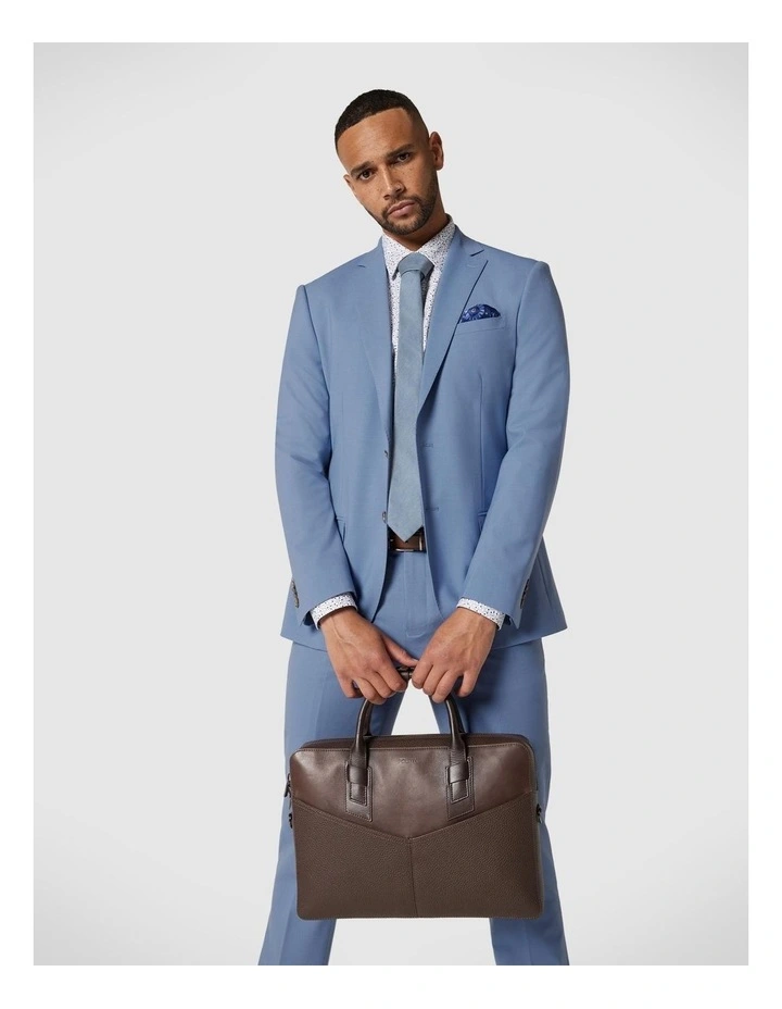 Leather Briefcase in Brown image 2