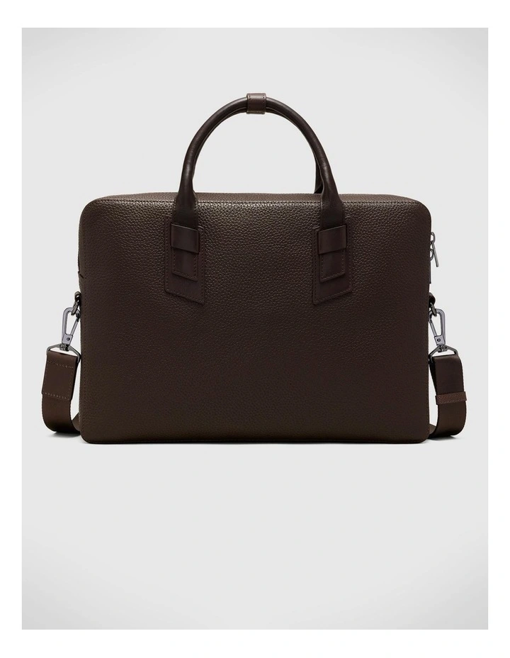 Leather Briefcase in Brown image 3