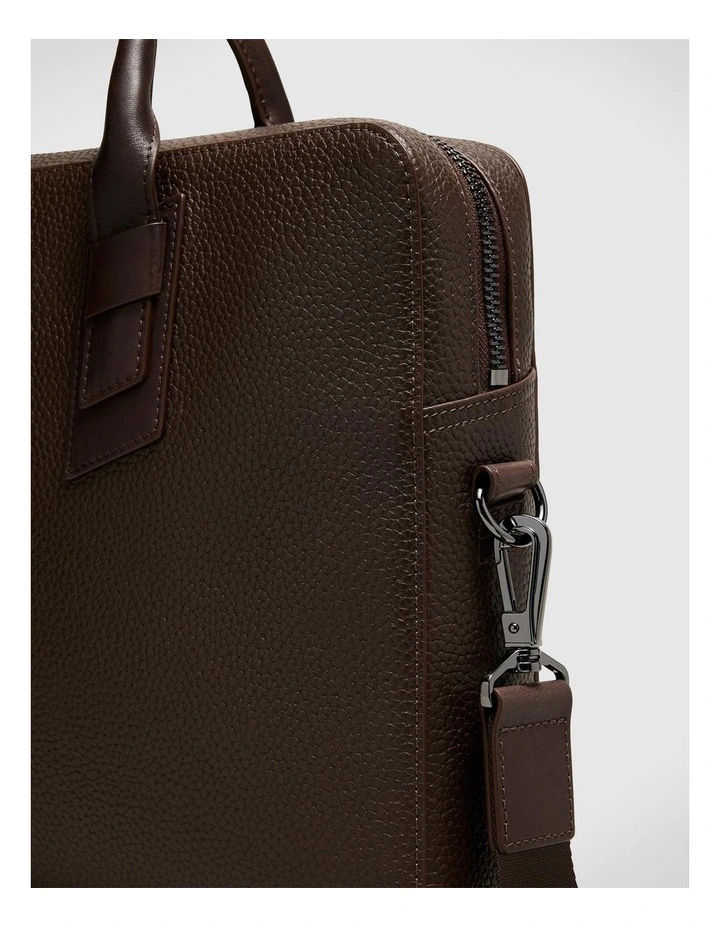 Leather Briefcase in Brown image 6