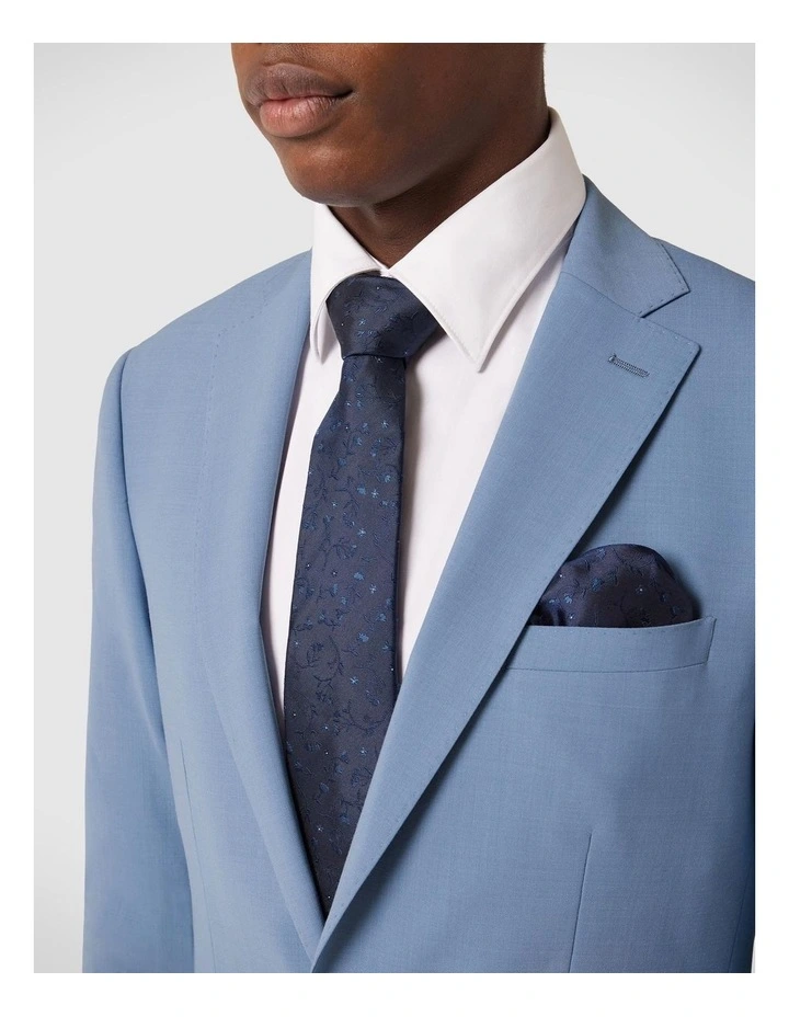 Politix Tonal Floral Pocket Square In Navy MYER