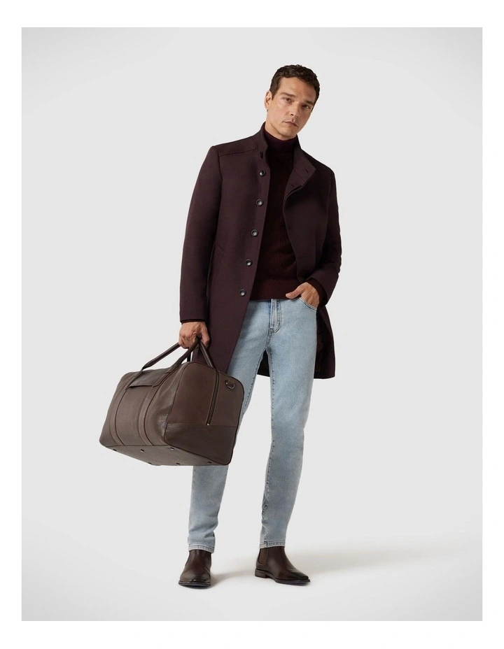 Lightweight Crew Neck Knit in Bordeaux image 3