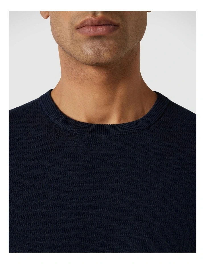 Crew Short Sleeve Knit in Navy image 4