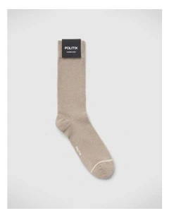 Australian Cotton Blended Sock in Mushroom